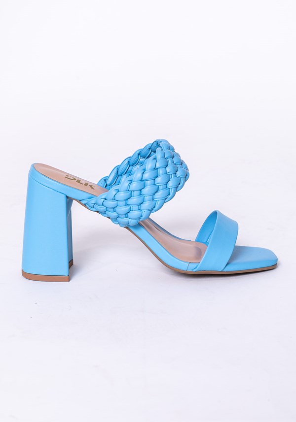 Sandália salto flare shoes azul