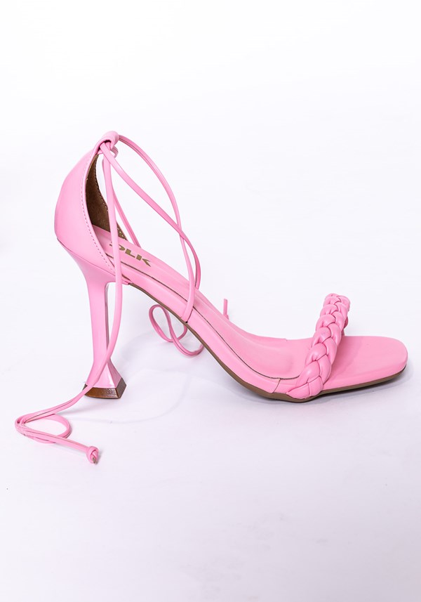 Sandália salto taça shoes rosa fosco