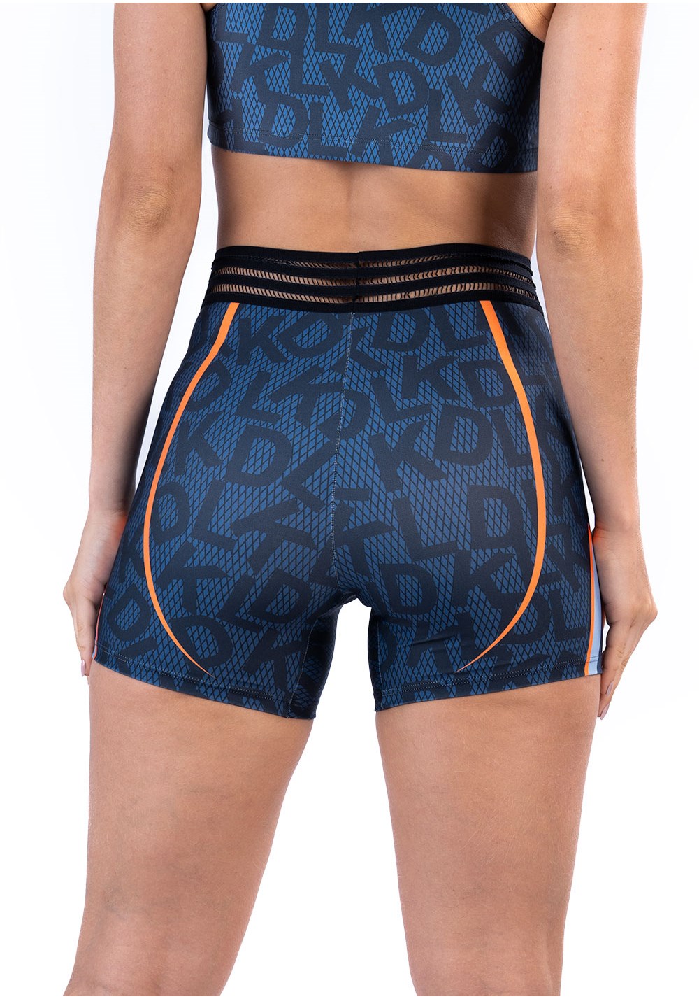 Short fitness feminino com elástico new printed estampado onça