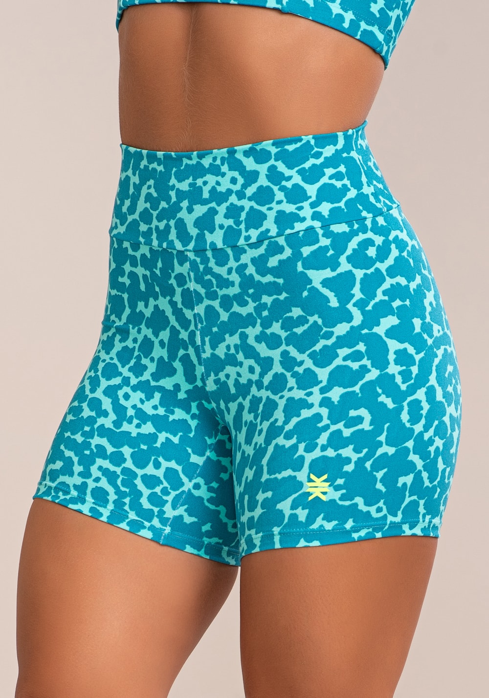 Short fitness feminino euphoria estampa spot blue