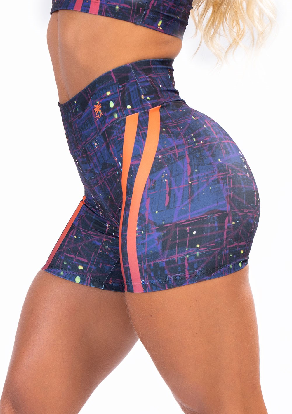 Short fitness feminino new printed estampado art color