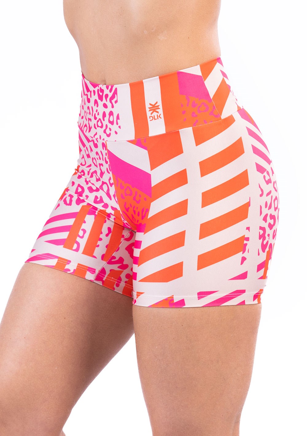 Short fitness feminino new printed estampado skin pink
