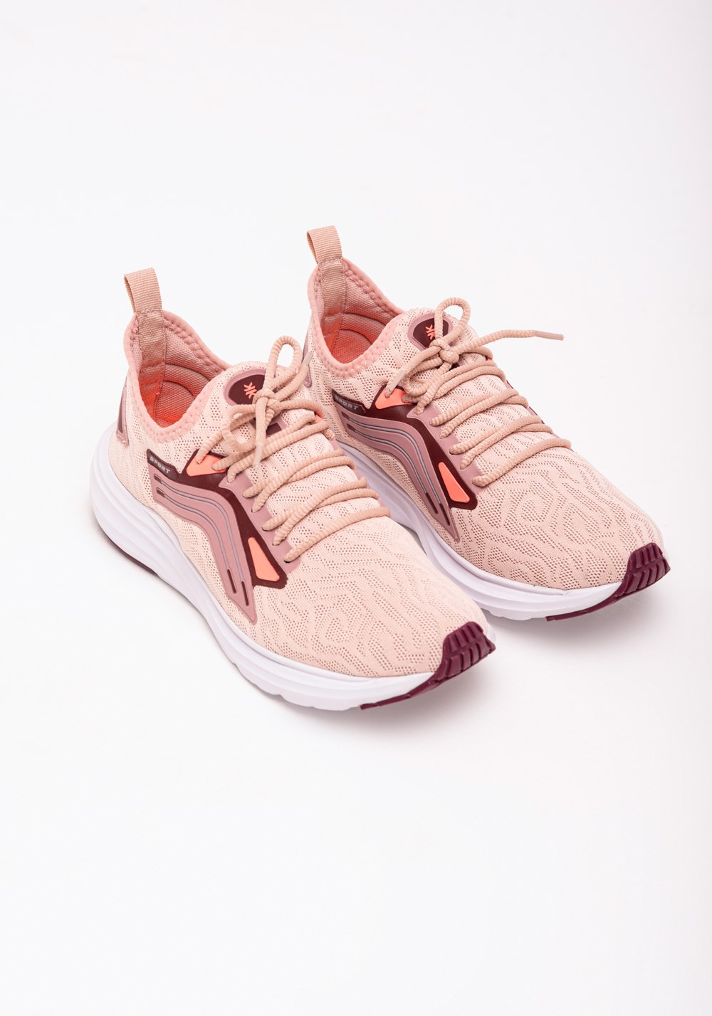 Tênis esportivo feminino rosé dlk