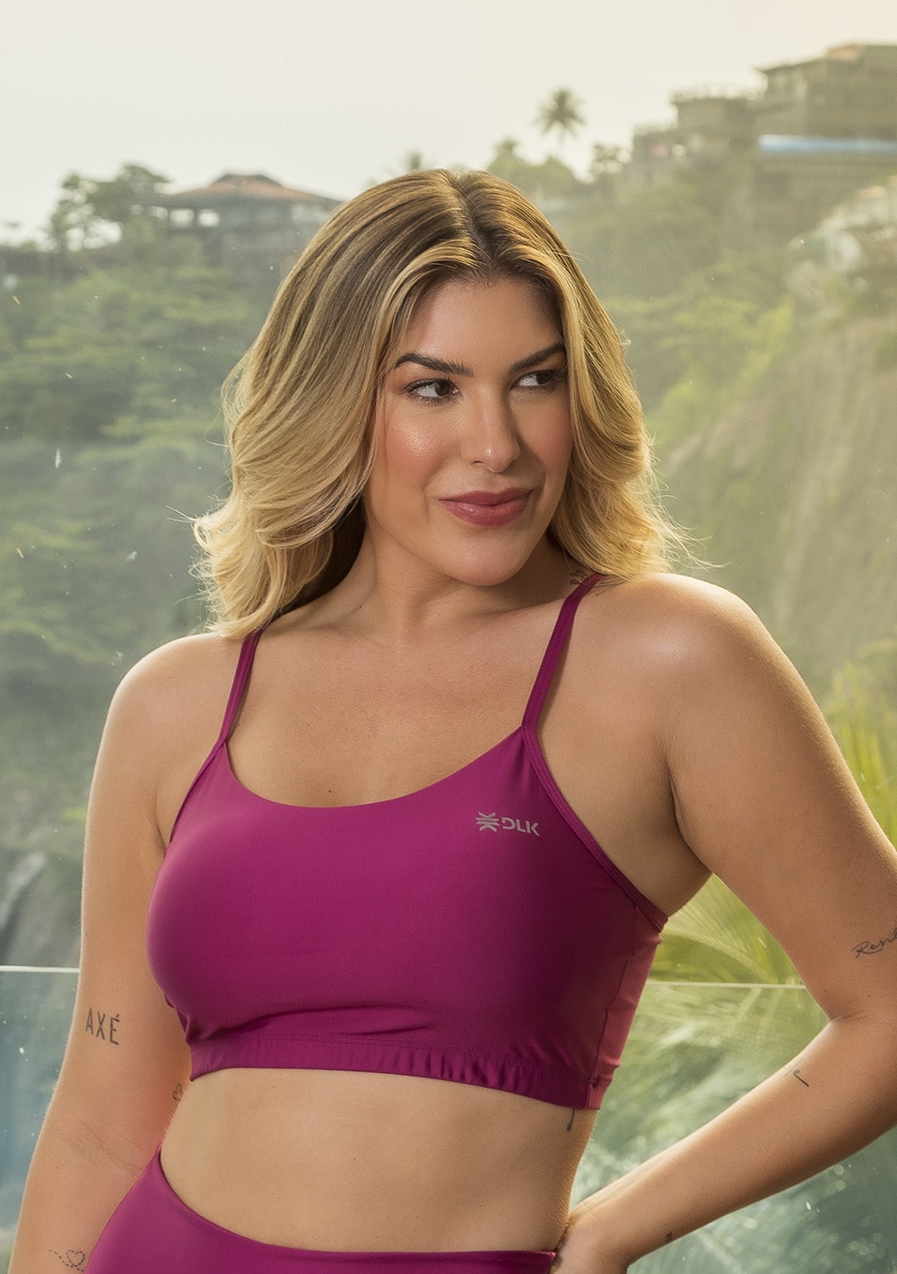 Top equilibrium pink com bojo e alças finas dlk