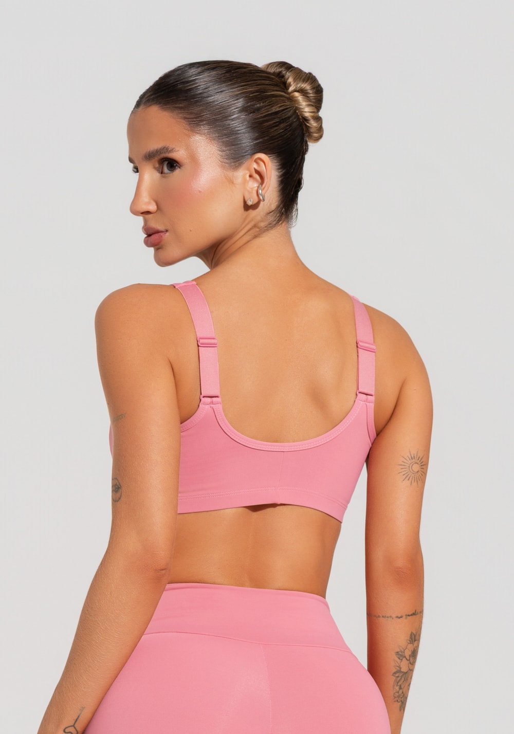 Top fitness feminino com alças largas reguláveis soul dlk rosa