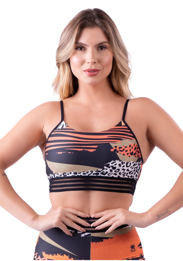 Top Fitness Preto com Tirinhas para Amarração - Honey Be Preto