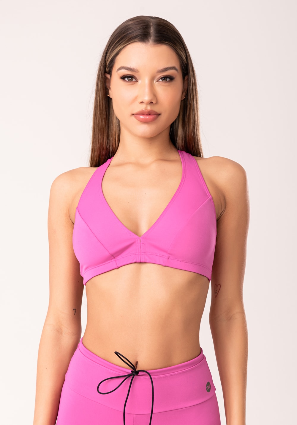 Top fitness feminino nadador rosa oasis