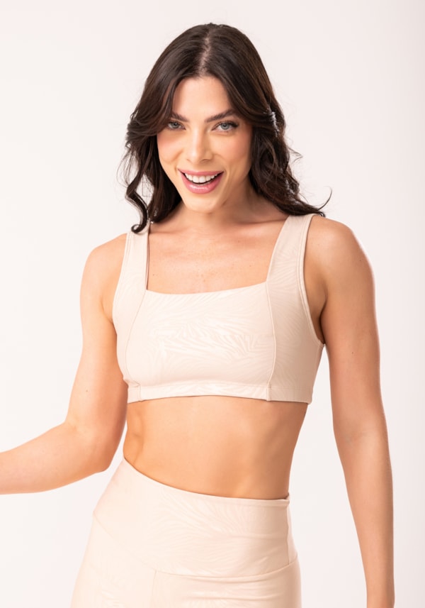 Short shine nude texturizado - DlkModas